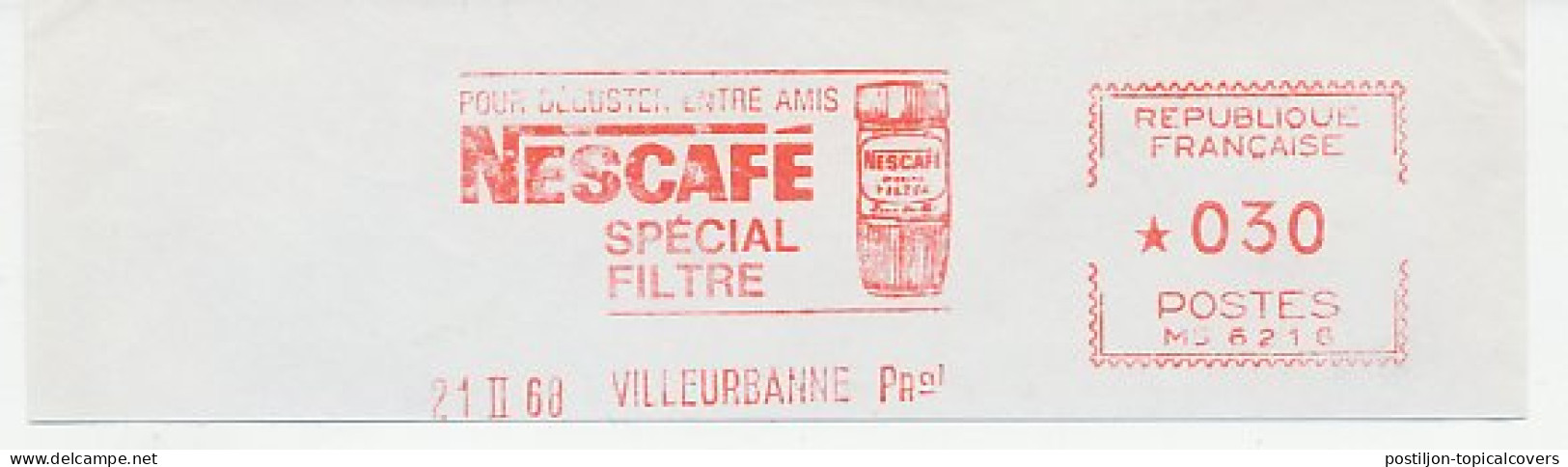 Meter Cut France 1968 Coffee - Nescafe - Altri & Non Classificati