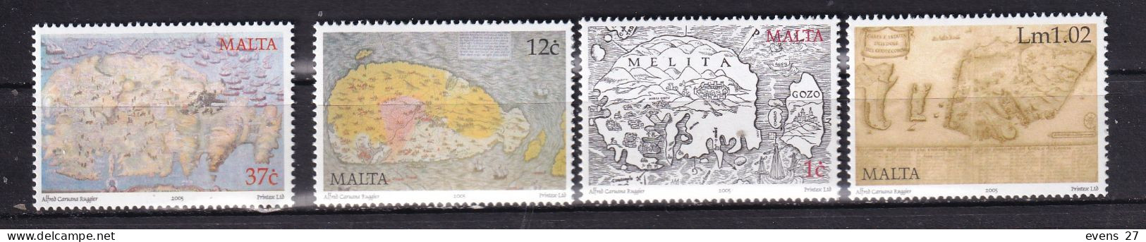 MALTA-2005.-HISTORICAL MAPS-MNH - Malta