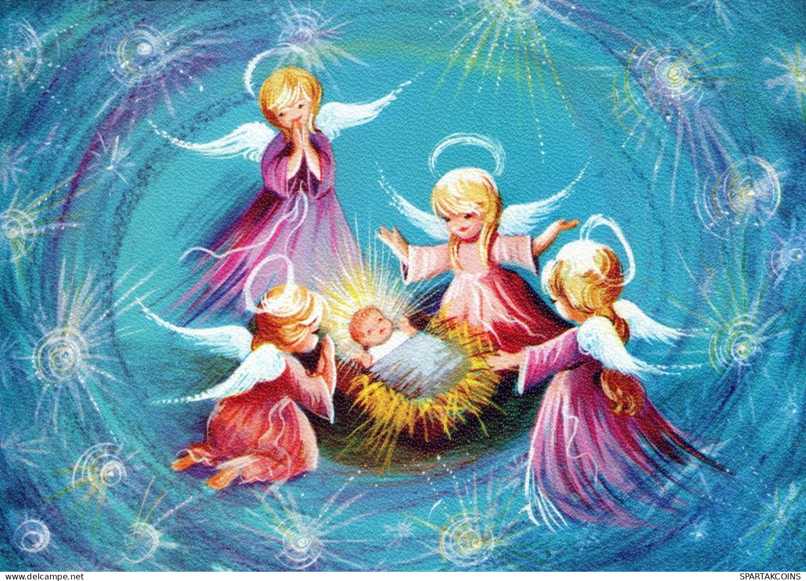 ANGEL Happy New Year Christmas Vintage Postcard CPSM #PAS771.GB - Anges