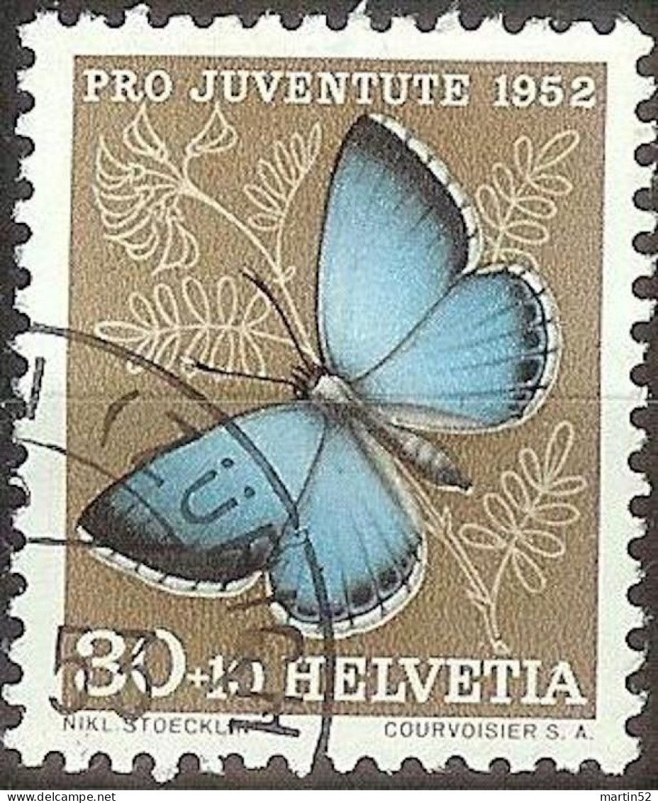 Schweiz Suisse Pro Juventute 1952: Silber-Bläuling Zu WI 146 Mi 578 Yv 529 Stempel HÖRI (ZÜRICH) (Zumstein CHF 13.00) - Used Stamps