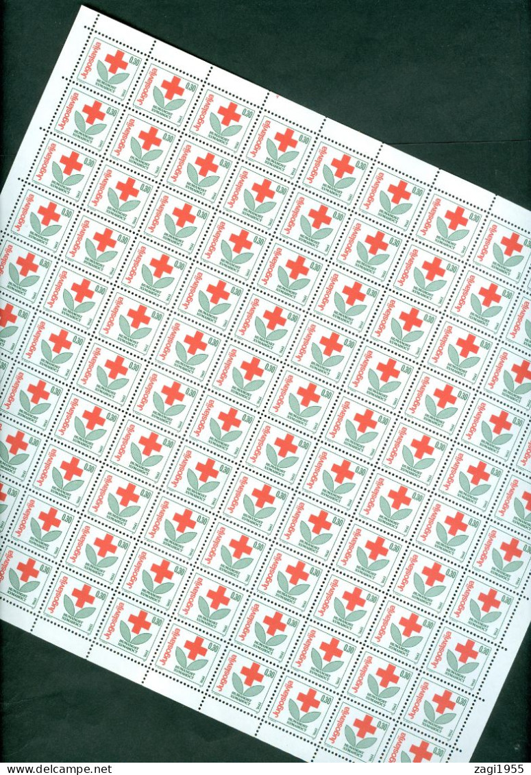 Yugoslavia 1990 Red Cross For Use In Croatia Sheet Michel 179A - Storia Postale