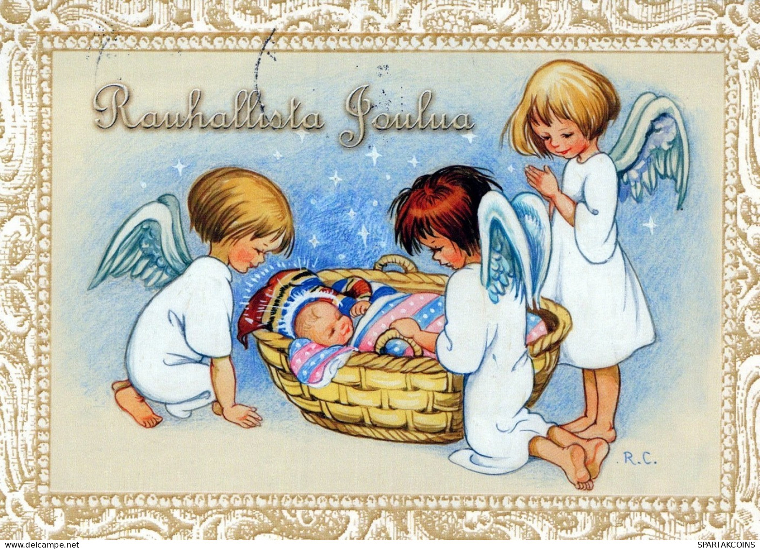 ANGEL CHRISTMAS Holidays Vintage Postcard CPSM #PAH762.GB - Anges