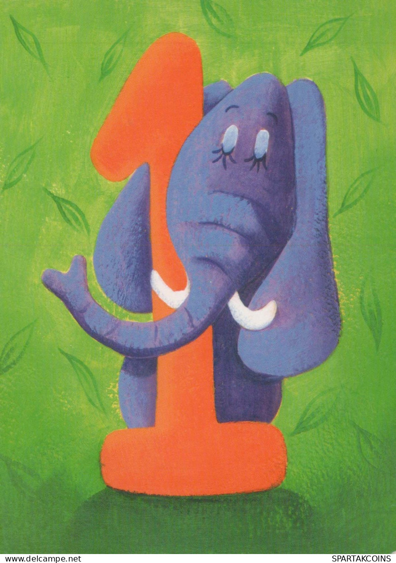 ELEFANTE Animales Vintage Tarjeta Postal CPSM #PBS734.ES - Elefanten