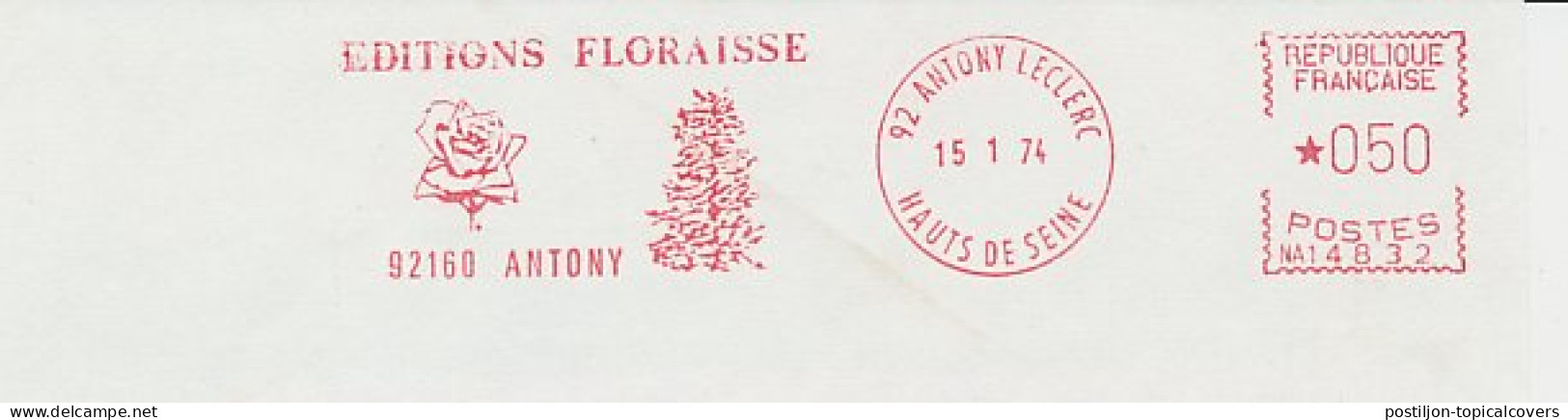 Meter Cut France 1974 Flower - Rose - Tree - Bomen