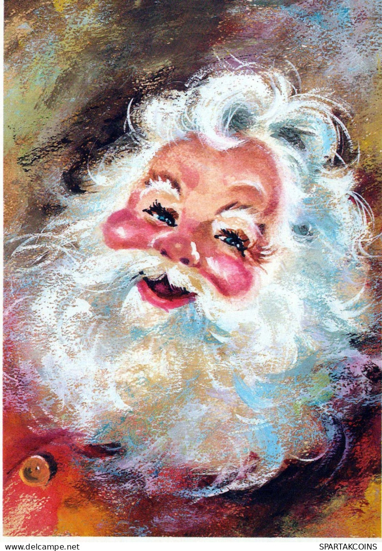 PAPÁ NOEL Feliz Año Navidad Vintage Tarjeta Postal CPSM #PBL372.ES - Santa Claus