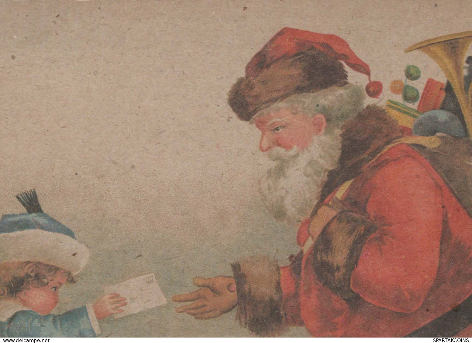 PAPÁ NOEL Feliz Año Navidad Vintage Tarjeta Postal CPSM #PBB059.ES - Santa Claus
