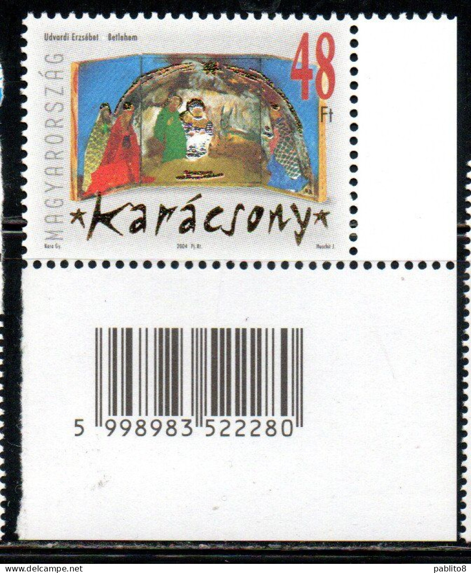 HUNGARY UNGHERIA MAGYAR 2004 BARCODE CHRISTMAS NATALE NOEL WEIHNACHTEN NAVIDAD 48f MNH - Unused Stamps