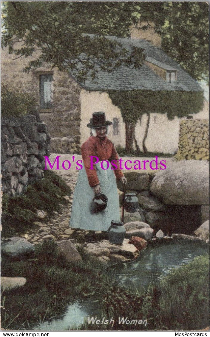 Wales Postcard - A Welsh Woman Collecting Water   DZ95 - Europe