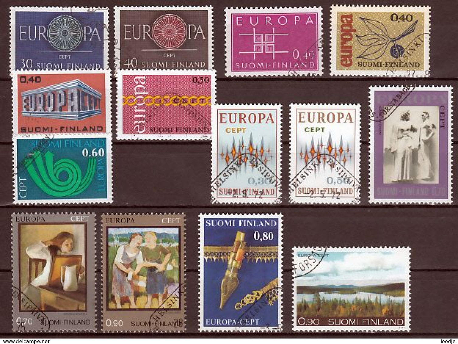Finland Europa Cept Jaren 60,70 Gestempeld - Collections