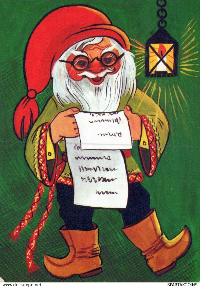 PAPÁ NOEL NAVIDAD Fiesta Vintage Tarjeta Postal CPSM #PAK780.ES - Santa Claus