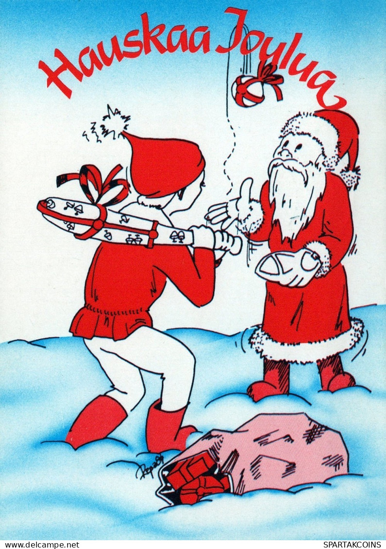 PAPÁ NOEL NAVIDAD Fiesta Vintage Tarjeta Postal CPSM #PAK086.ES - Santa Claus