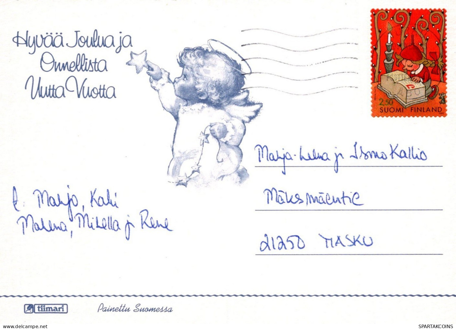 ÁNGEL NAVIDAD Vintage Tarjeta Postal CPSM #PAJ339.ES - Engel