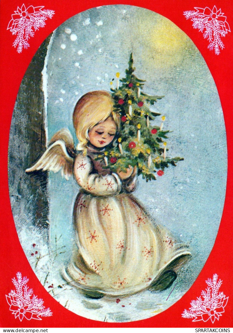 ÁNGEL NAVIDAD Vintage Tarjeta Postal CPSM #PAJ018.ES - Angels