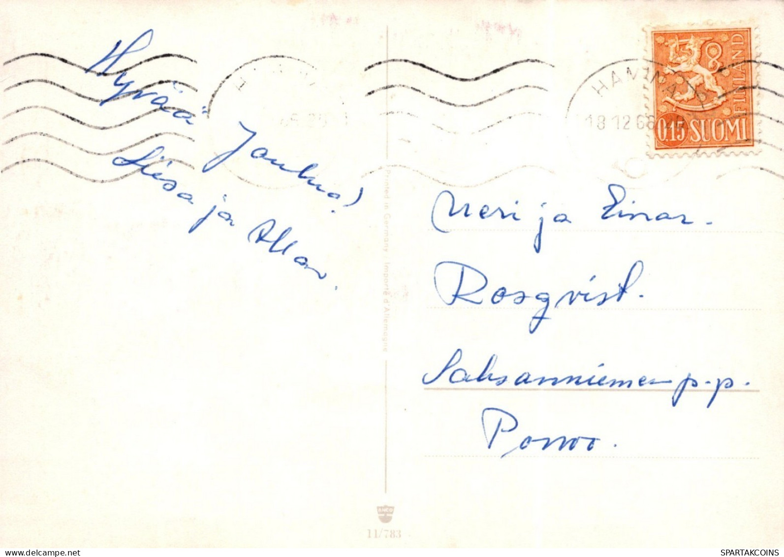 ÁNGEL NAVIDAD Vintage Tarjeta Postal CPSM #PAH135.ES - Anges