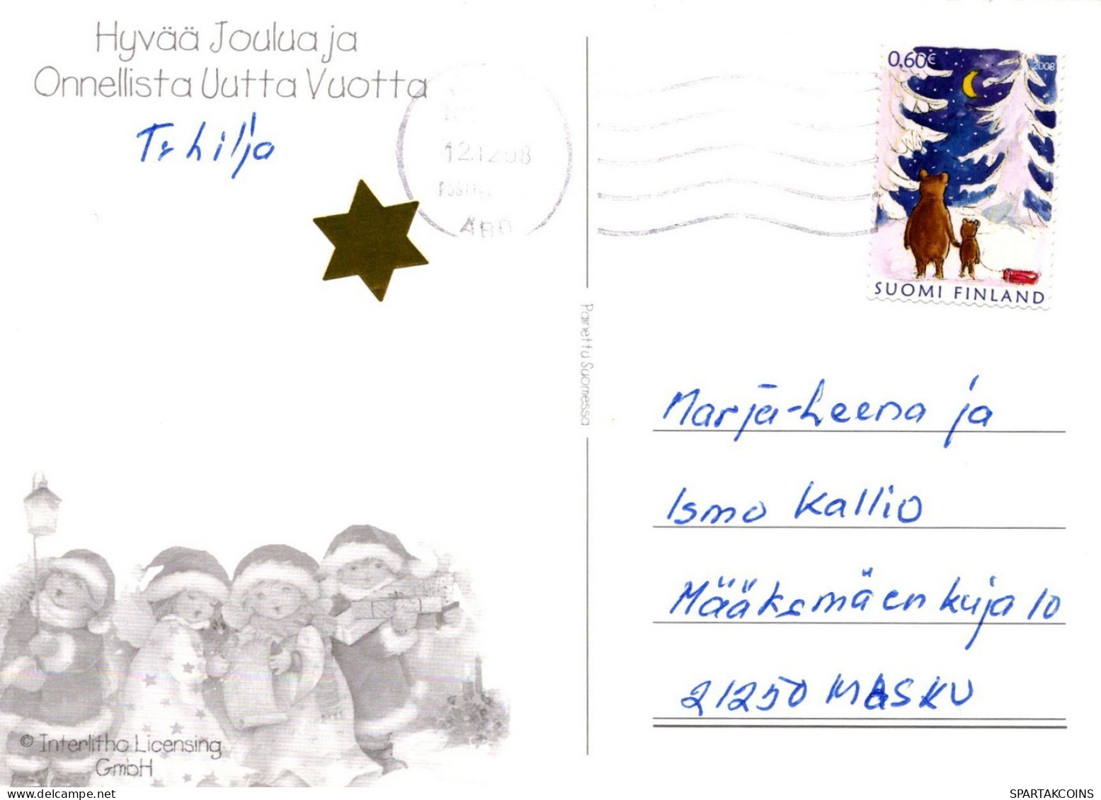 ÁNGEL NAVIDAD Vintage Tarjeta Postal CPSM #PAG948.ES - Anges