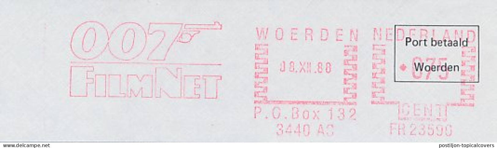 Meter Cut Netherlands 1988 007 - James Bond - Filmnet - Movie - Cinéma