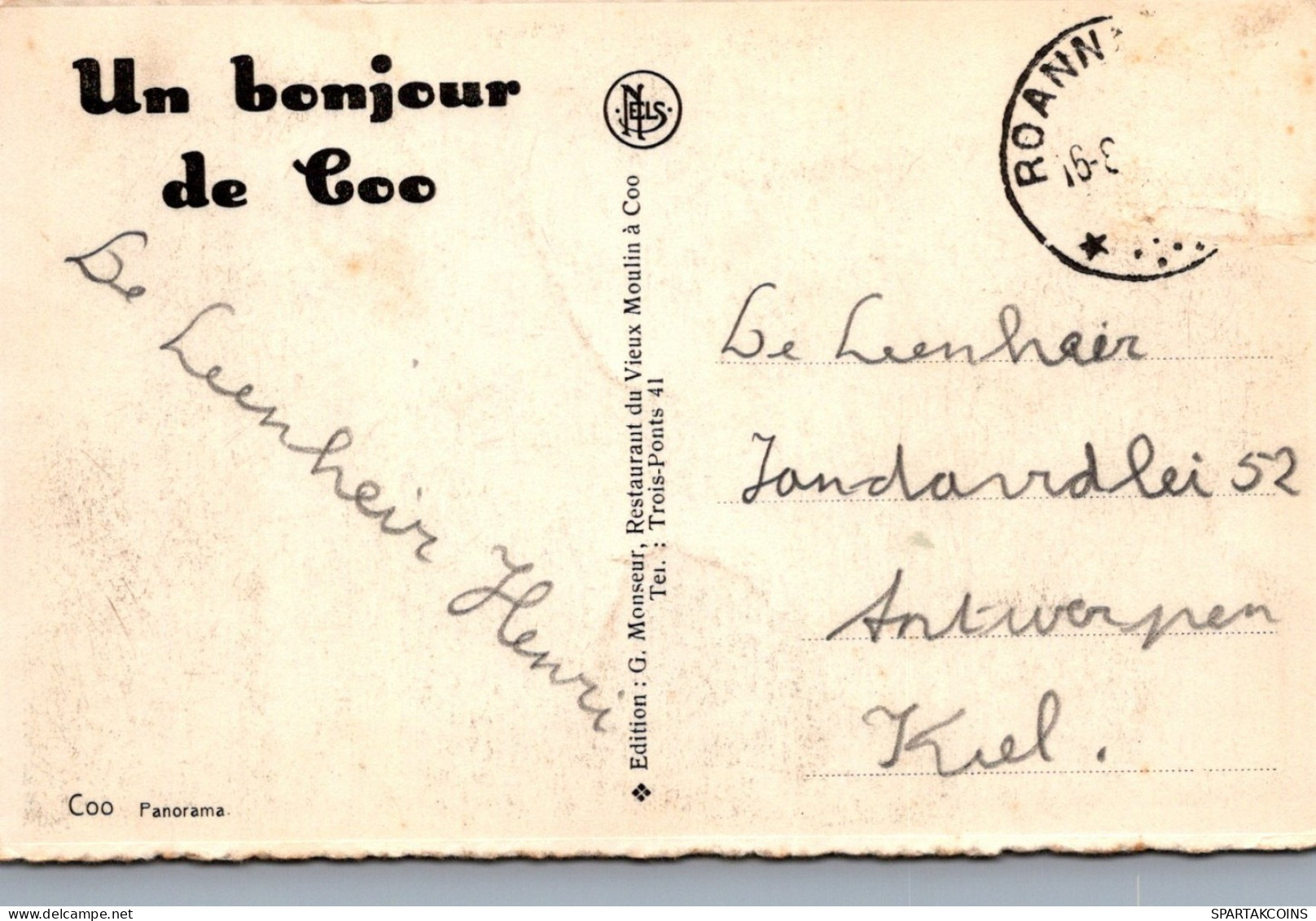 BELGIQUE CASCADE DE COO Province De Liège Carte Postale CPA #PAD156.FR - Stavelot