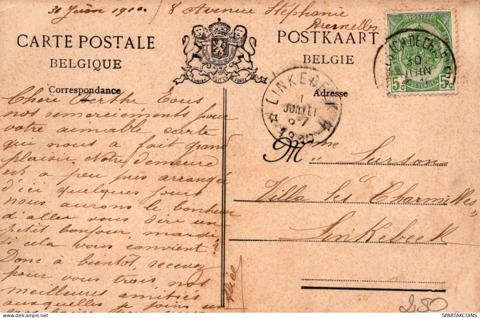 BELGIQUE BRUXELLES Carte Postale CPA #PAD604.FR - Brussel (Stad)