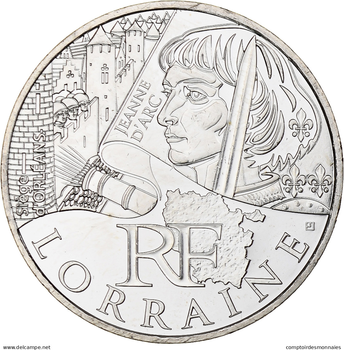 France, 10 Euro, Lorraine, 2012, MDP, Argent, SPL+ - Frankreich