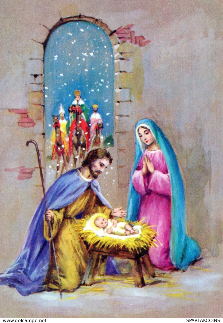 Vierge Marie Madone Bébé JÉSUS Noël Religion Vintage Carte Postale CPSM #PBB781.FR - Vergine Maria E Madonne