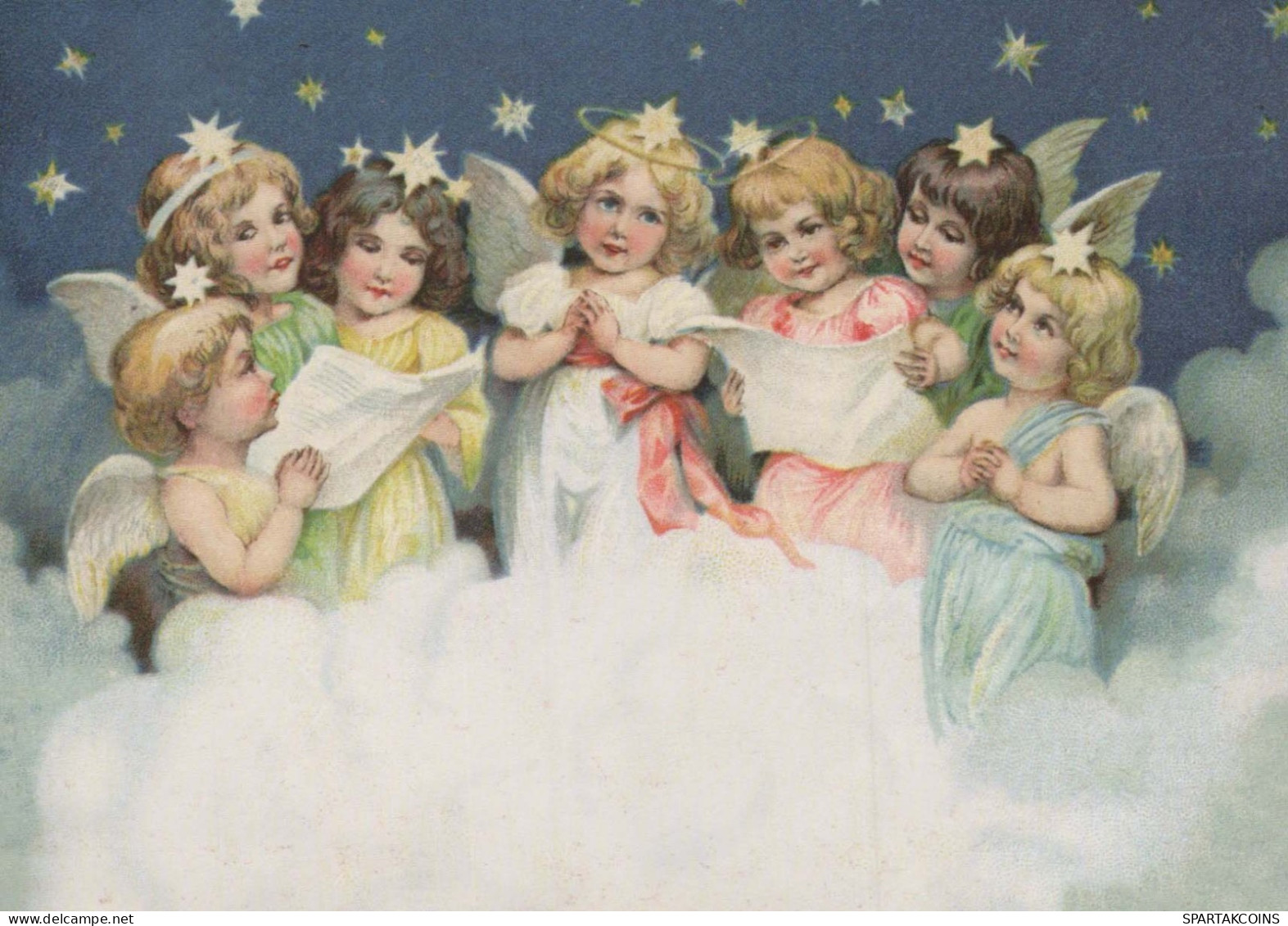 ANGE Bonne Année Noël Vintage Carte Postale CPSM #PAS773.FR - Anges
