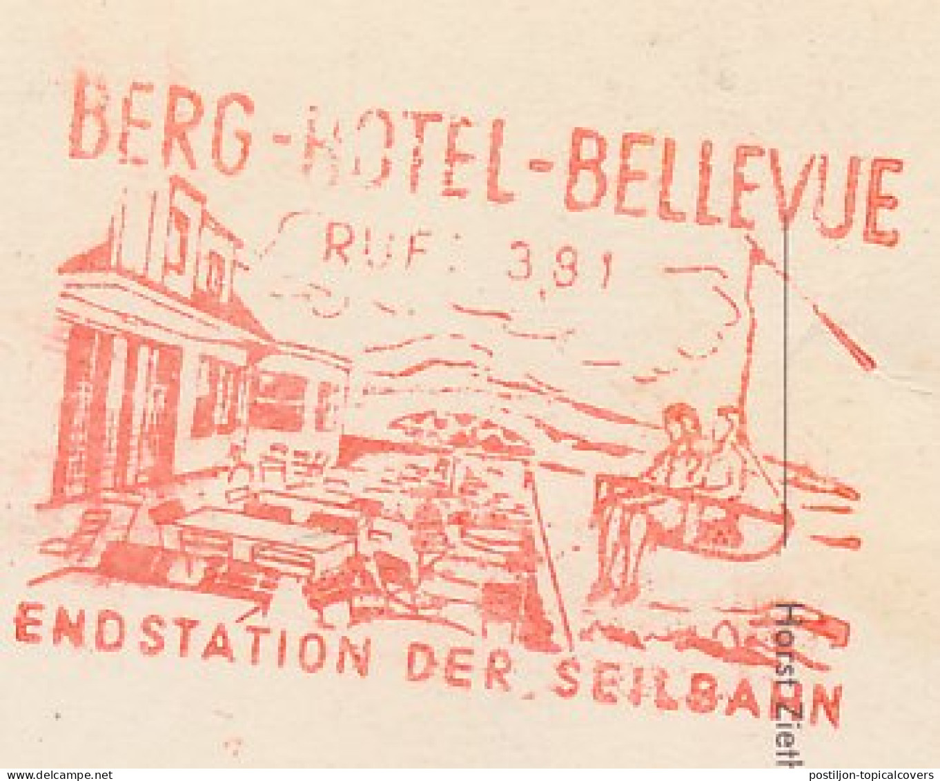 Meter Card Germany 1982 Mountain Hotel - Chairlift - Otros & Sin Clasificación
