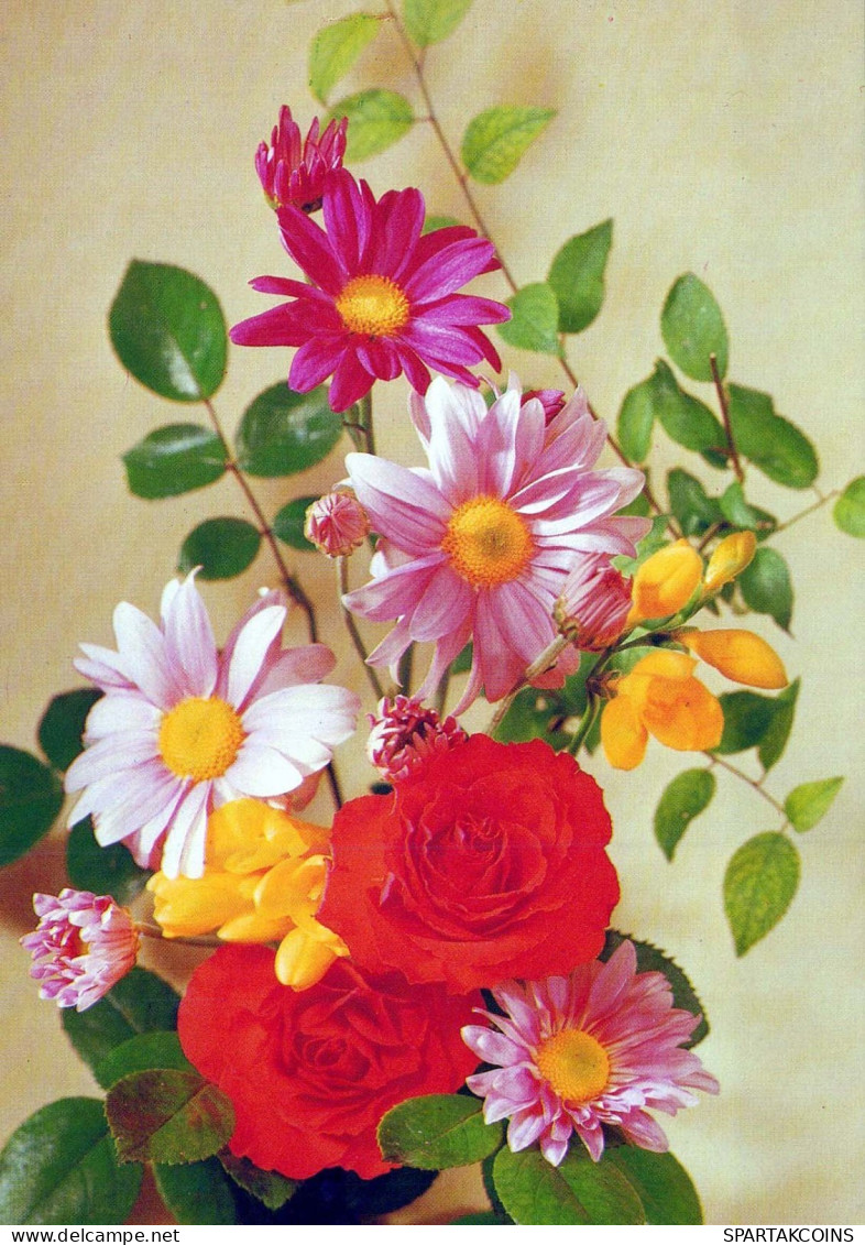 FLEURS Vintage Carte Postale CPSM #PAS103.FR - Blumen