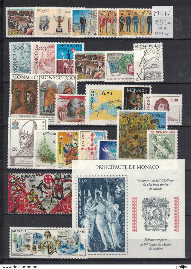 Monaco - Année 1997 Complète - Neuve SANS Charnière - 61 Timbres Du 2086 à 2145 Avec BF77-78 - MNH Year 1997 - Full Years