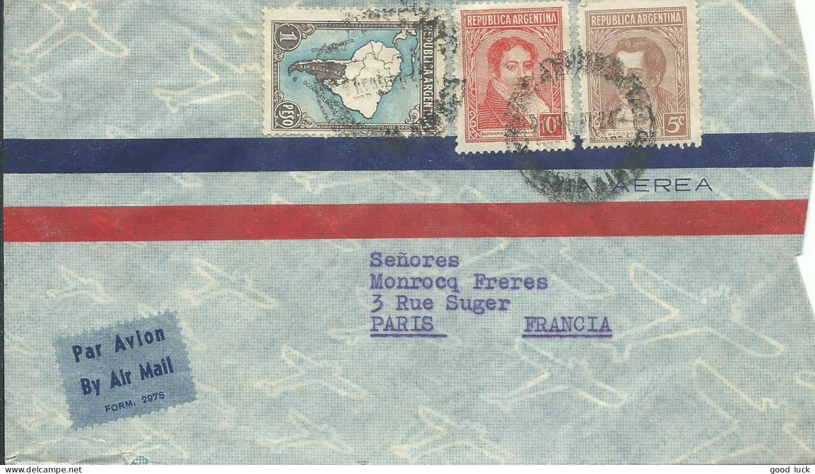 ARGENTINE LETTRE PAR AVION 1P15 BUENOS AIRES POUR PARIS DE 1937  LETTRE COVER - Cartas & Documentos