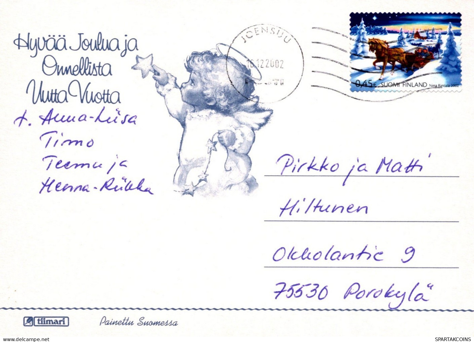 ANGE NOËL Vintage Carte Postale CPSM #PAH461.FR - Angeli
