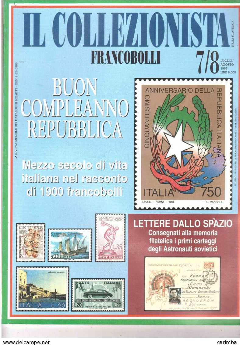 IL COLLEZIONISTA LUGLIO AGOSTO 1996 - Italian (from 1941)