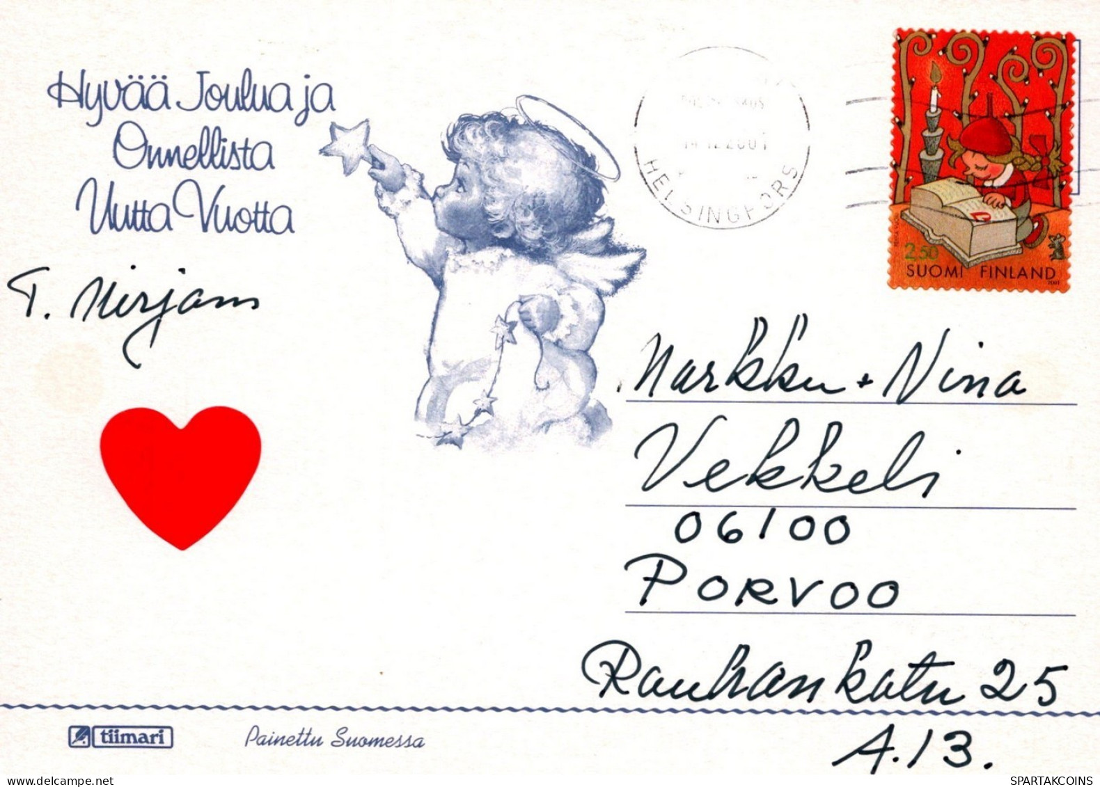 ANGE NOËL Vintage Carte Postale CPSM #PAH072.FR - Anges