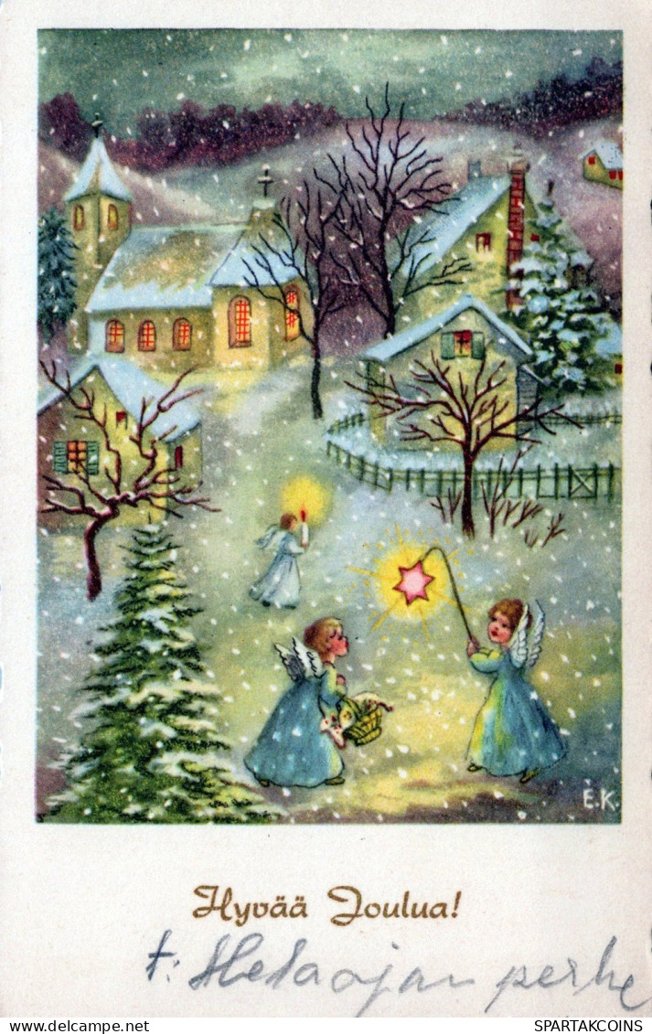 ANGE NOËL Vintage Carte Postale CPSMPF #PAG825.FR - Angeli