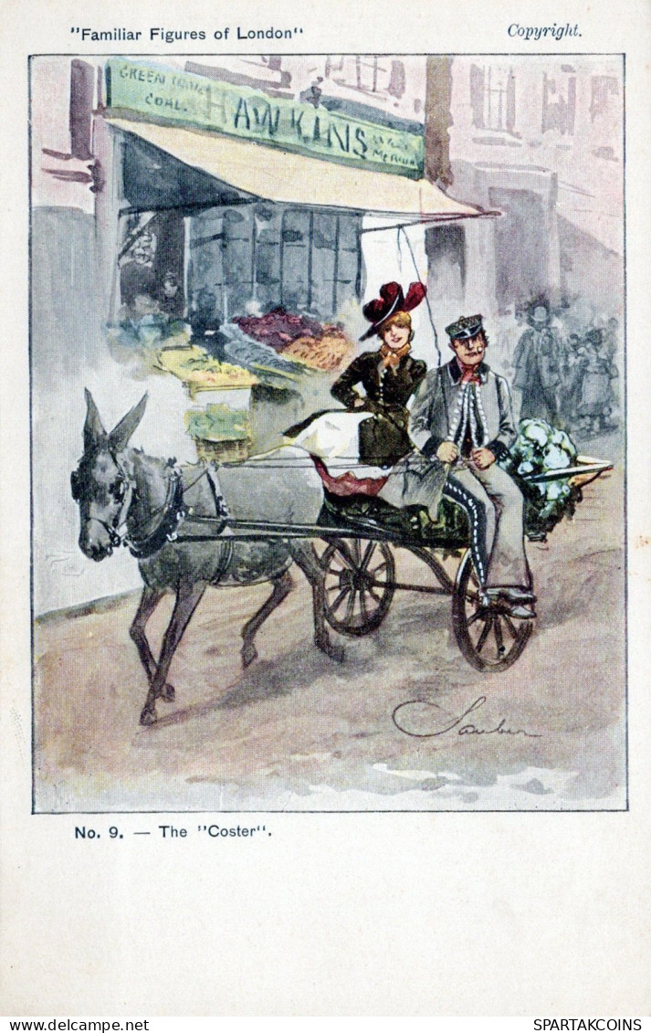 1902 FAMILIAR FIGURES OF LONDON PEARLY KING & QUEEN - THE COSTER #PAA166.ES - Donkeys