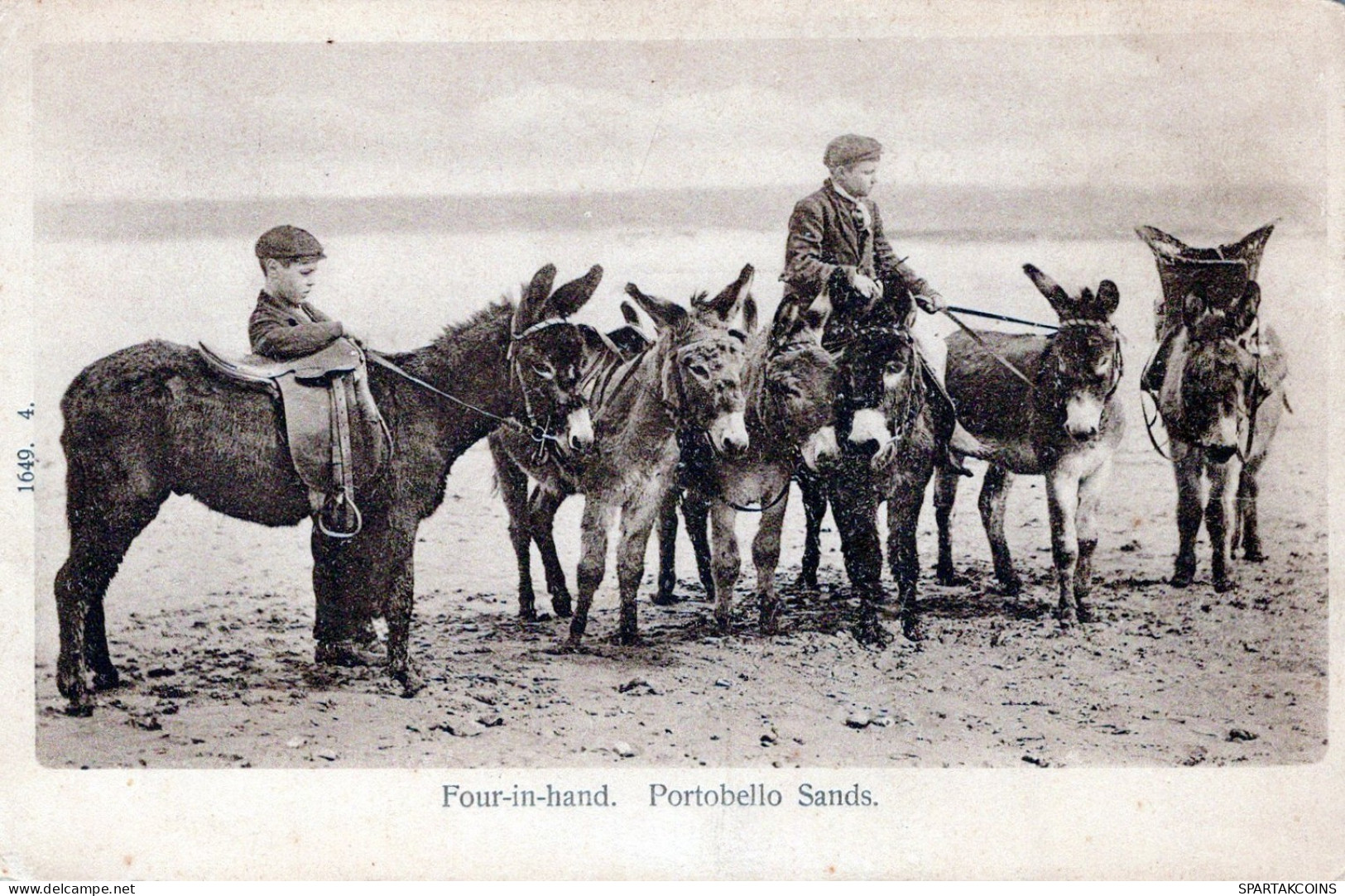 BURRO Animales Niños Vintage Antiguo CPA Tarjeta Postal #PAA329.ES - Donkeys