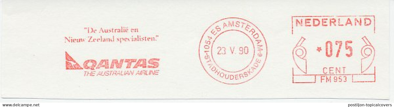 Meter Cut Netherlands 1990 Qantas - The Australian Airline - Avions