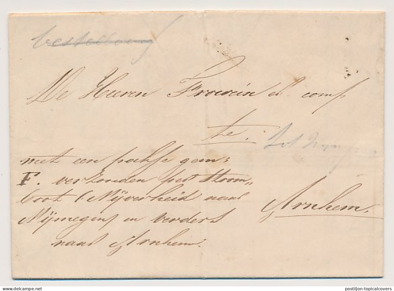 Druten - Arnhem 1855 - Per Stoomboot Nijverheid Naar Nijmegen - ...-1852 Voorlopers