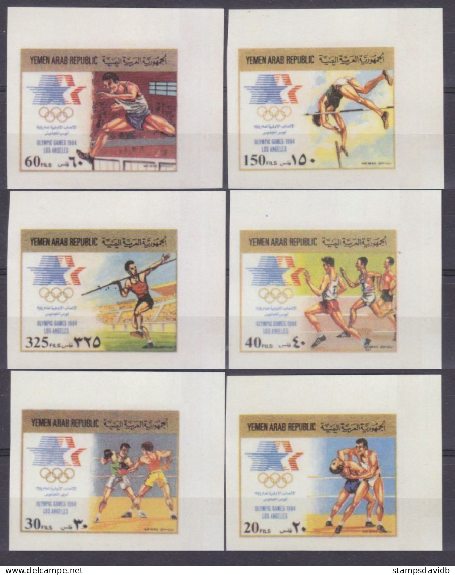 1985 Yemen YAR  1807b-1812b 1984 Olympic Games In Los Angeles  100,00 € - Ete 1984: Los Angeles