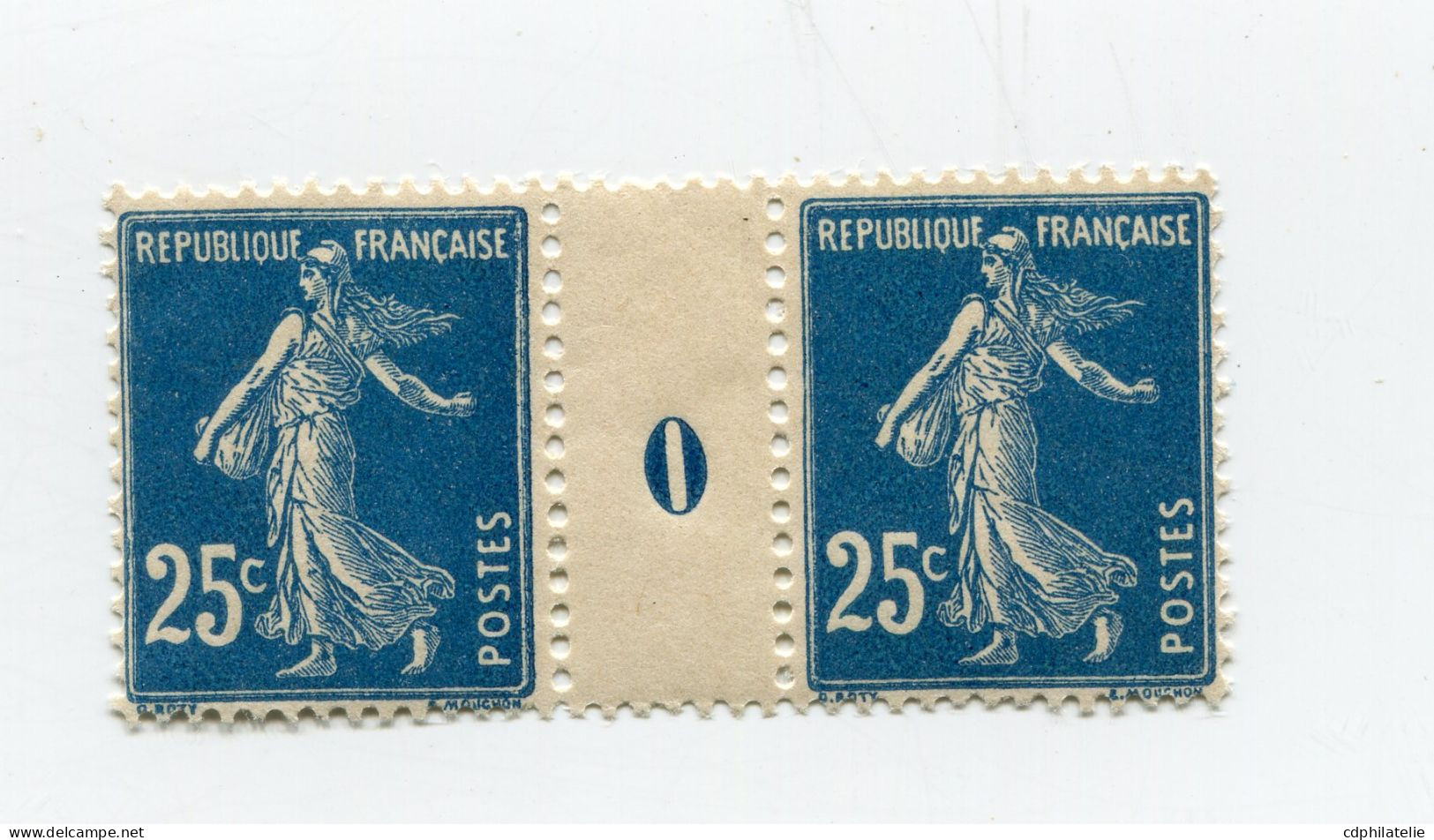 FRANCE N°140 ** TYPE SEMEUSE FOND PLEIN EN PAIRE AVEC MILLESIME 0 ( 1920 ) - Millésime