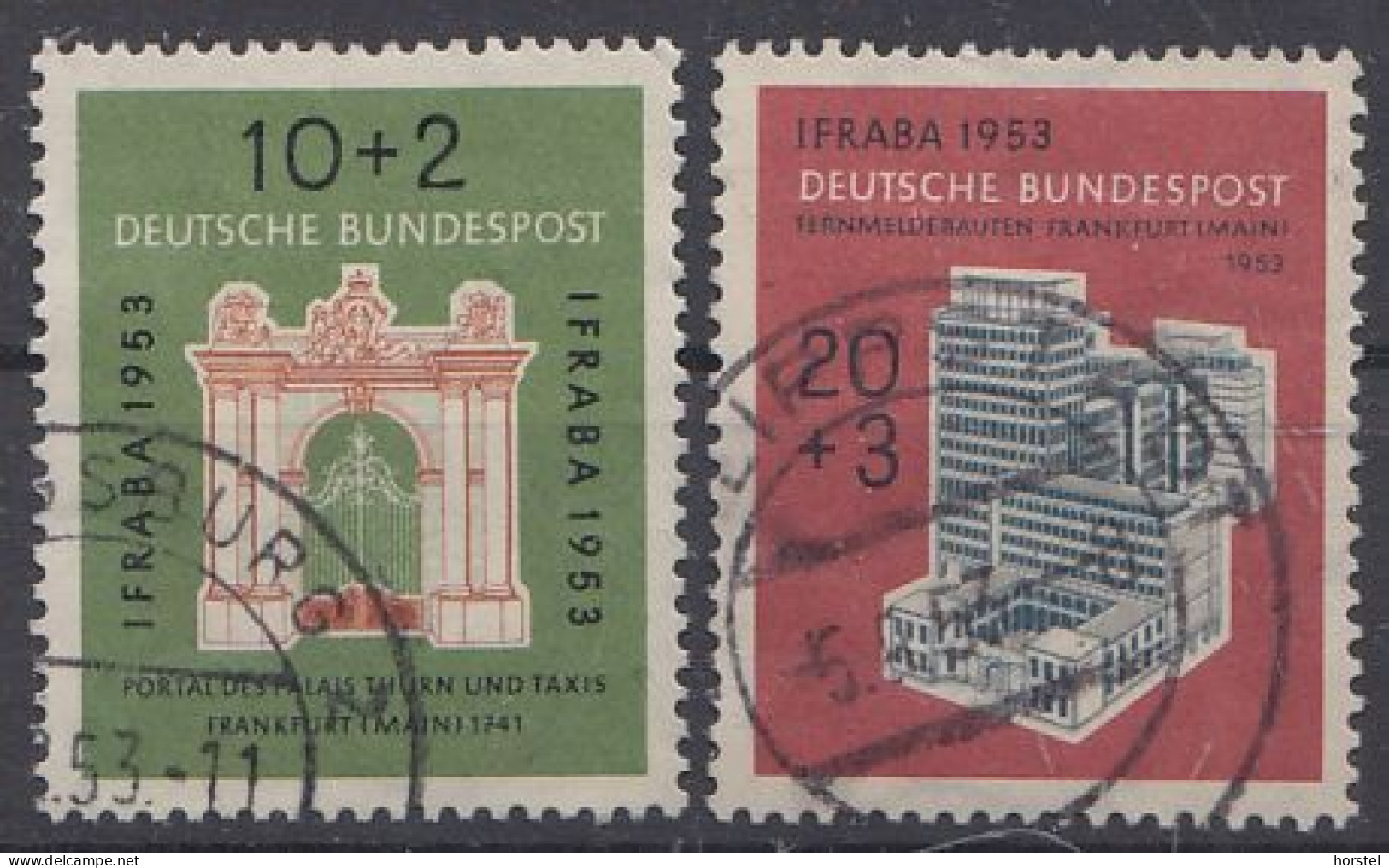 Deutschland Mi 171-72  Internatioanle Briefmarkenausstellung "IFRABA" In Frankfurt Am Main 1953 - Oblitérés