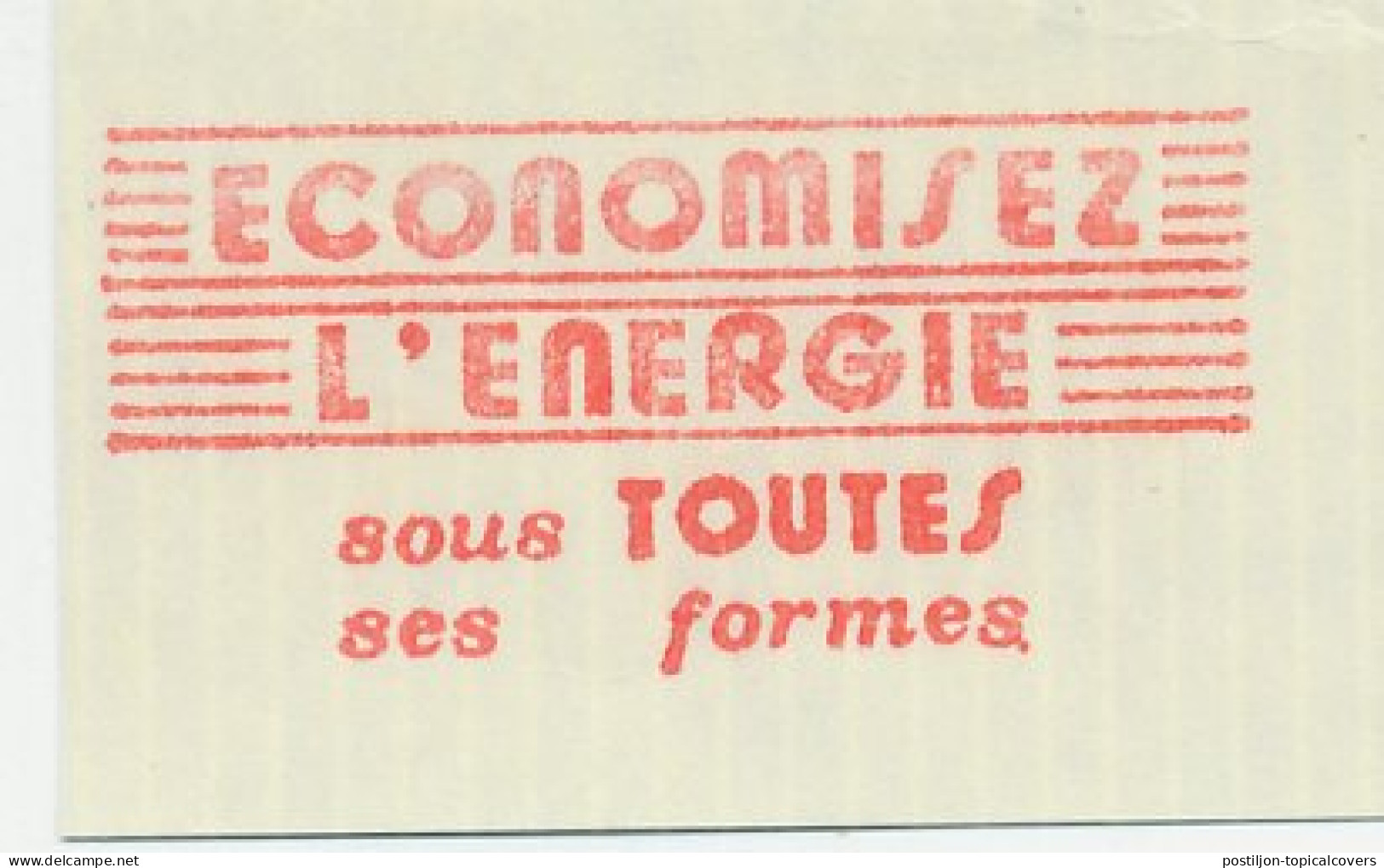 Meter Cut Switzerland 1989 Save Energy - In All Forms - Autres & Non Classés