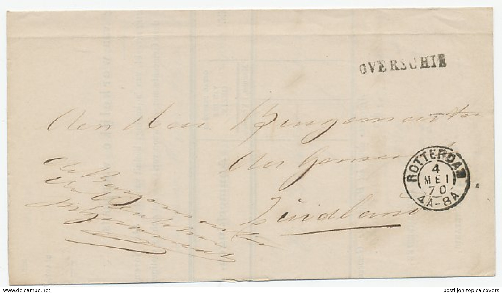 Naamstempel Overschie 1870 - Storia Postale