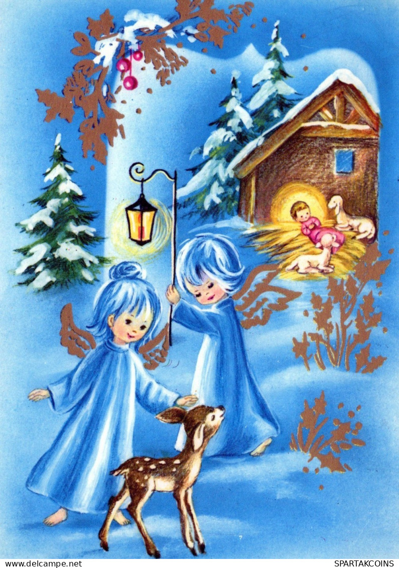 ENGEL WEIHNACHTSFERIEN Feiern & Feste Vintage Ansichtskarte Postkarte CPSM #PAH826.DE - Angeli