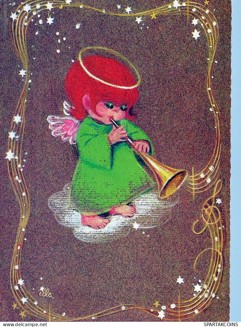 ENGEL WEIHNACHTSFERIEN Feiern & Feste Vintage Ansichtskarte Postkarte CPSM #PAJ020.DE - Angeli