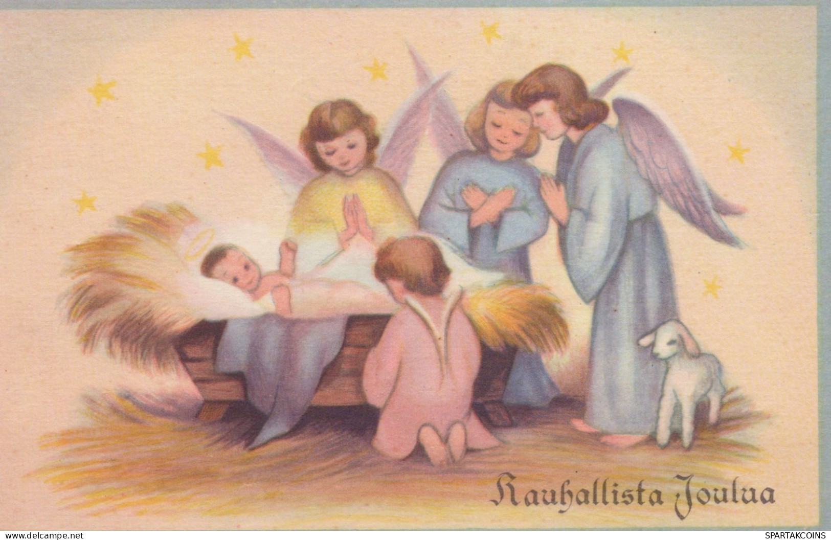 ENGEL WEIHNACHTSFERIEN Vintage Ansichtskarte Postkarte CPSMPF #PAG762.DE - Angeli