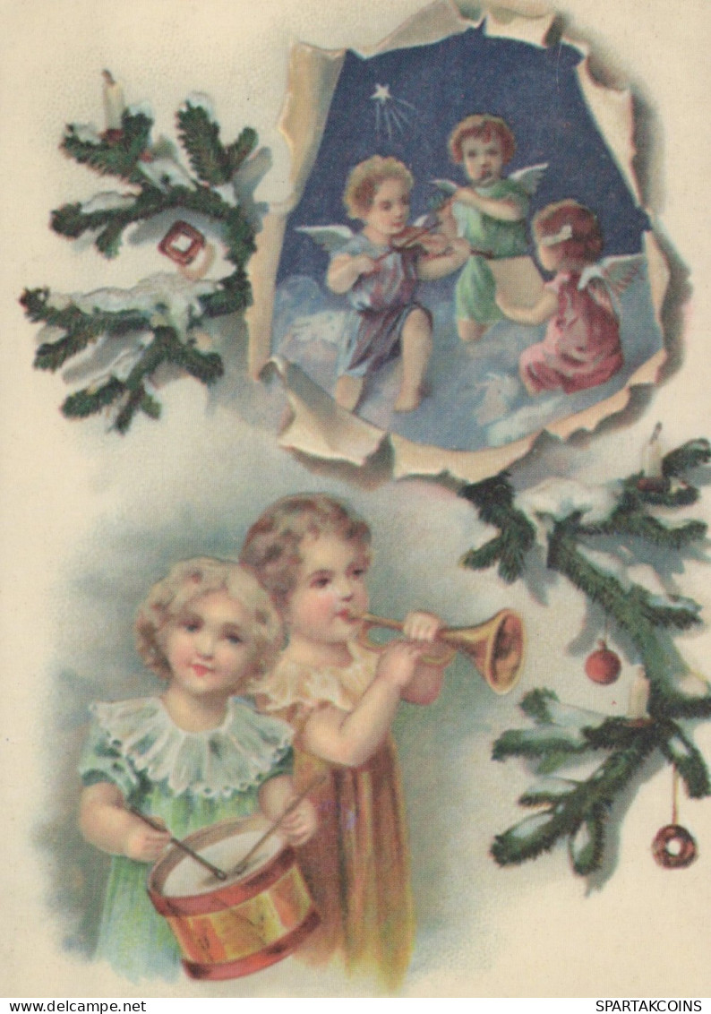 ENGEL WEIHNACHTSFERIEN Feiern & Feste Vintage Ansichtskarte Postkarte CPSM #PAH203.DE - Anges