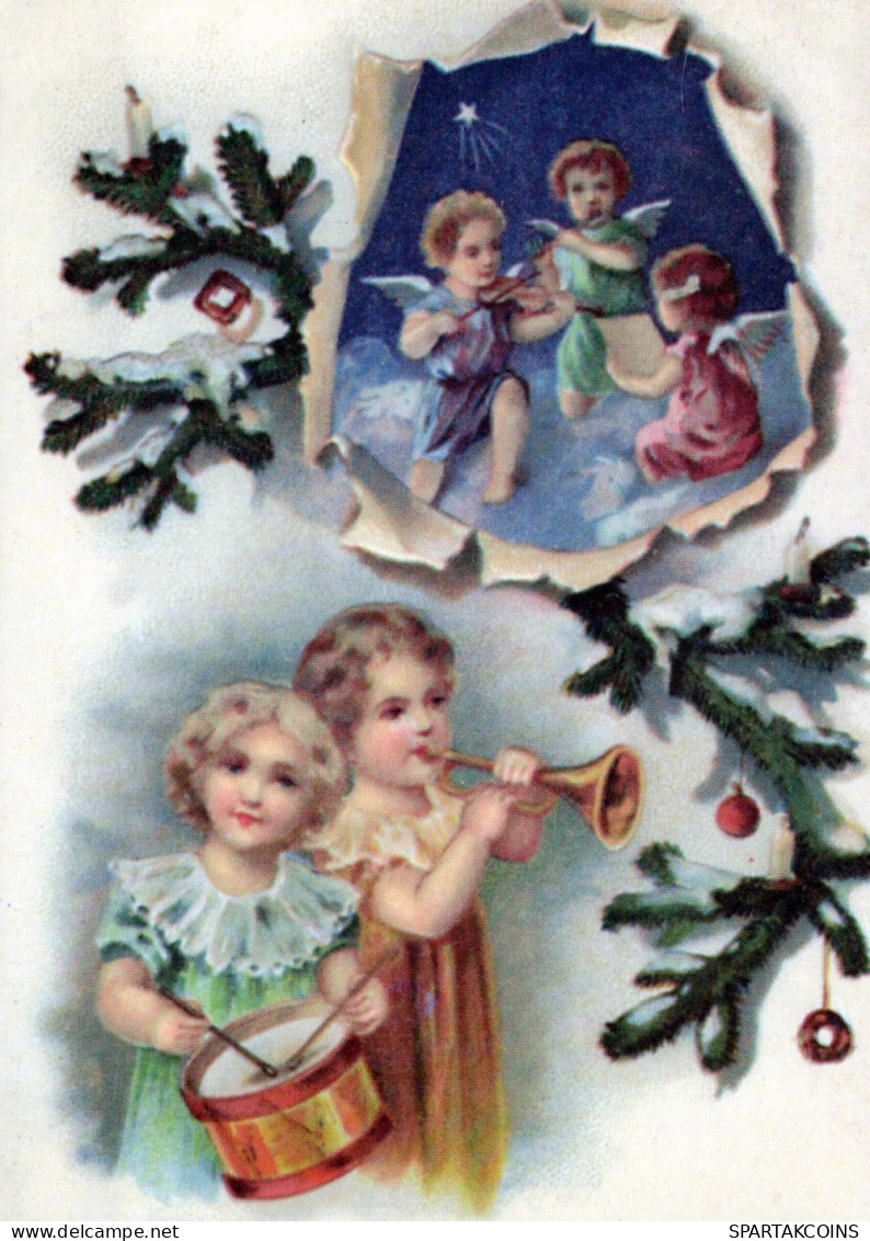 ENGEL WEIHNACHTSFERIEN Feiern & Feste Vintage Ansichtskarte Postkarte CPSM #PAH203.DE - Angeli