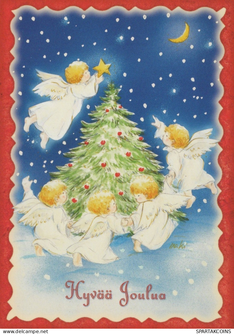 ENGEL WEIHNACHTSFERIEN Feiern & Feste Vintage Ansichtskarte Postkarte CPSM #PAG889.DE - Anges