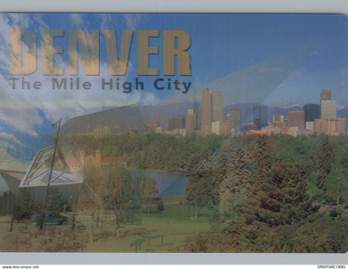 USA DENVER The Mile High City LENTICULAR 3D Vintage Carte Postale CPSM #PAZ180.FR - Denver