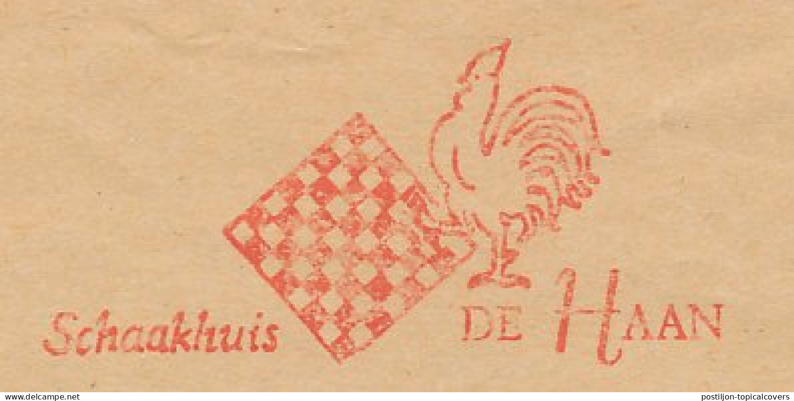 Meter Cut Netherlands 1978 Chess House - Cock - Rooster - Non Classificati